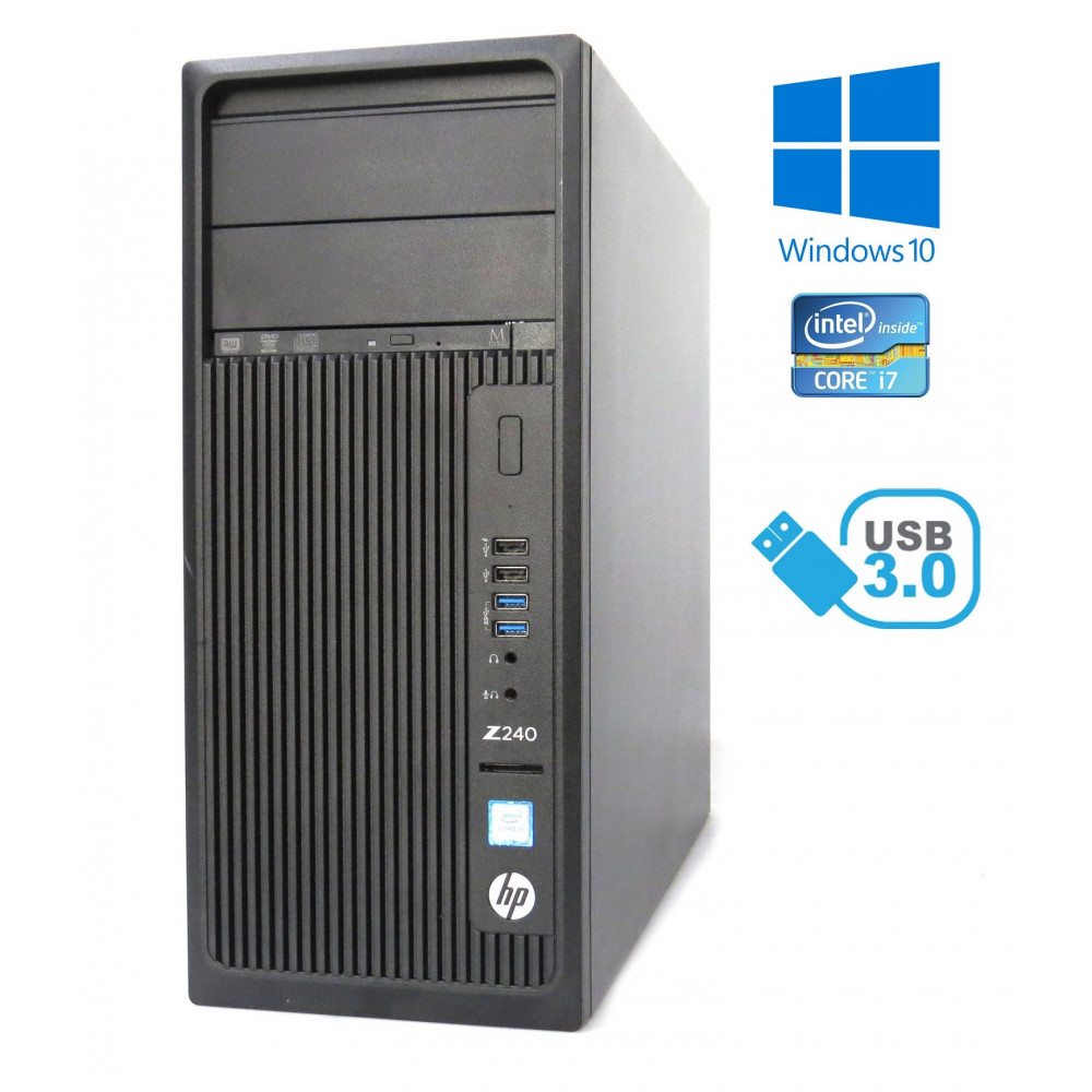 HP Workstation Z240 - Intel i7-6700 - 16 GB - 256 GB SSD