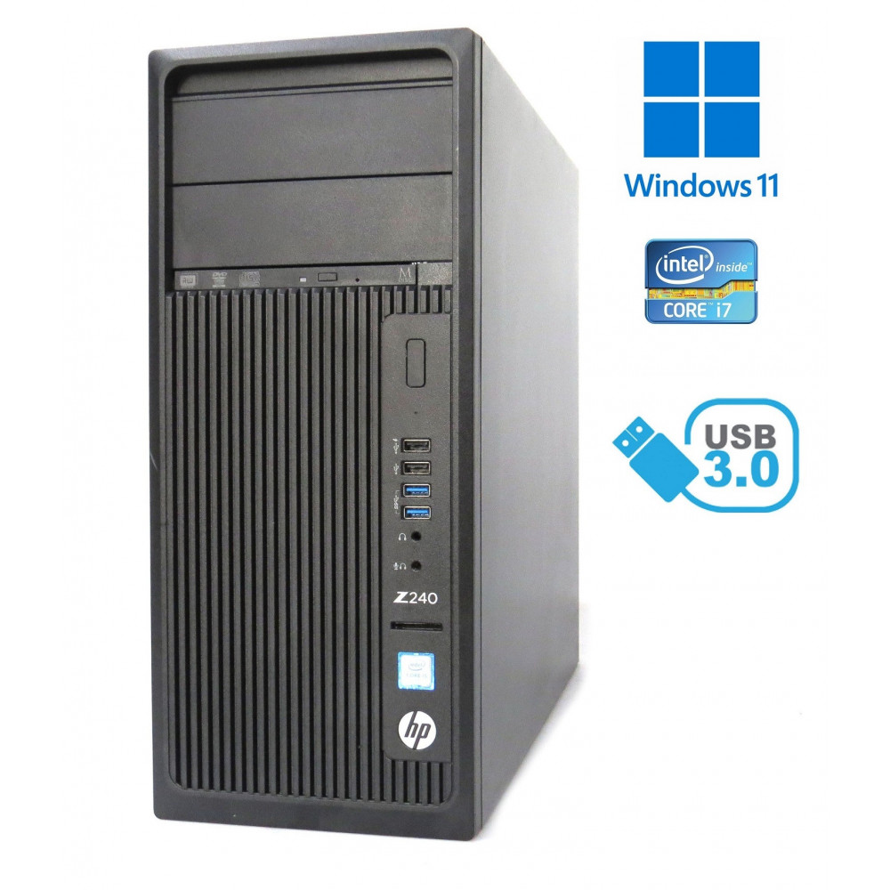 HP Z240 Tower Workstation - Intel i5-6500, 16GB RAM, 256GB SSD, Windows 10