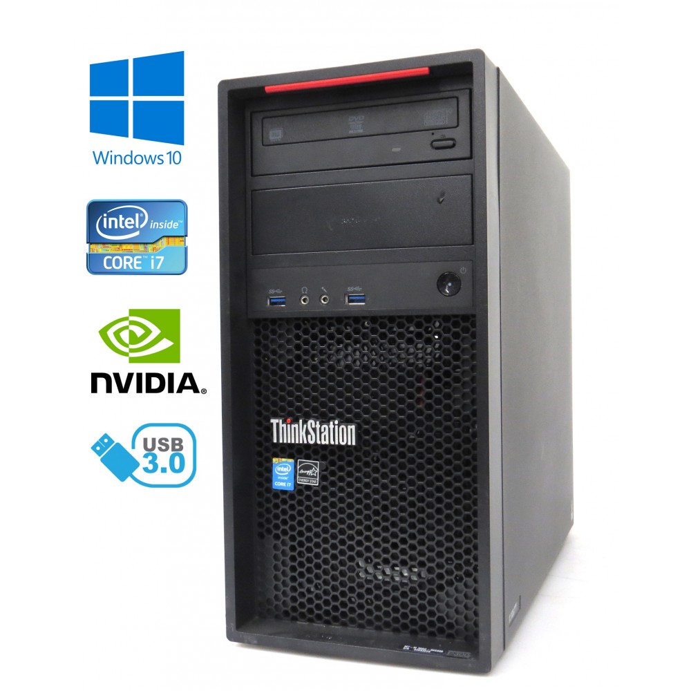 Lenovo ThinkStation P300 Tower - Intel i7-4790/3.60GHz, 32GB RAM, 512GB SSD + 1TB HDD, NVIDIA Quadro, Windows 10
