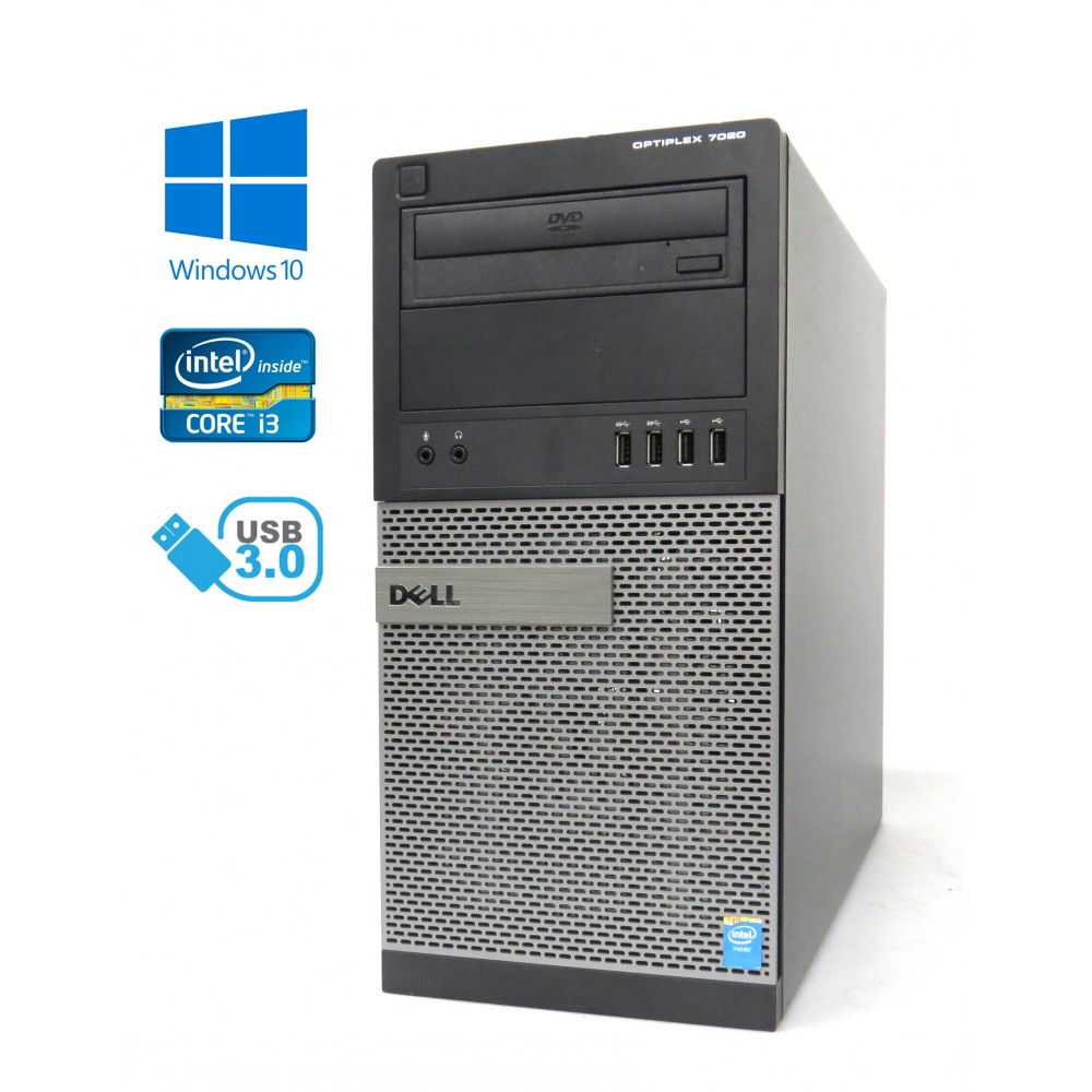 Dell Optiplex 7020 MT - Intel i5-4590/3.30GHz, 8GB RAM, 128GB SSD, DVD-RW, Windows 10