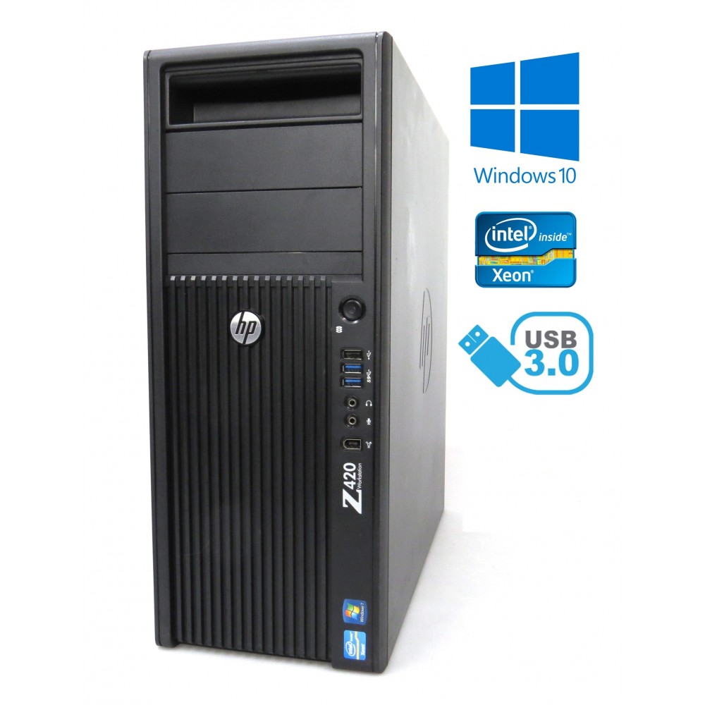 HP Z420 Workstation Xeon E5-1620 v2, 16GB, 240GB SSD 500GB HDD, RX580  8GB
