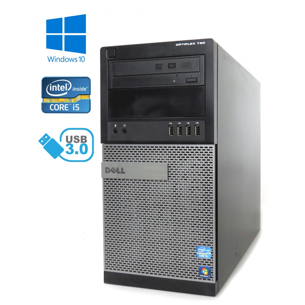 Dell OptiPlex 790 -MT - Intel i5-2500/3.30GHz, 16GB RAM, 250GB HDD, DVD-RW, W10