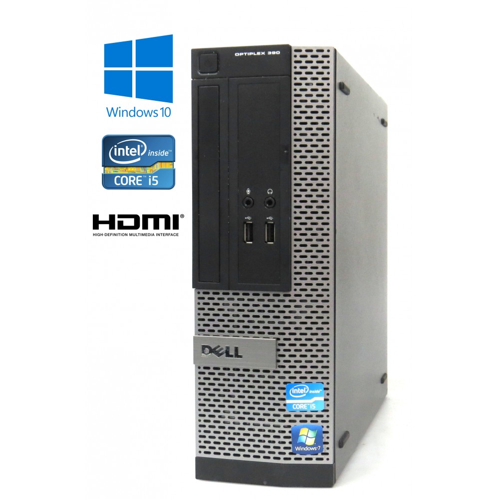 Dell Optiplex 390 - Intel i5-2400/3.10GHz, 4GB RAM, 250GB, SFF, HDMI, Windows 10