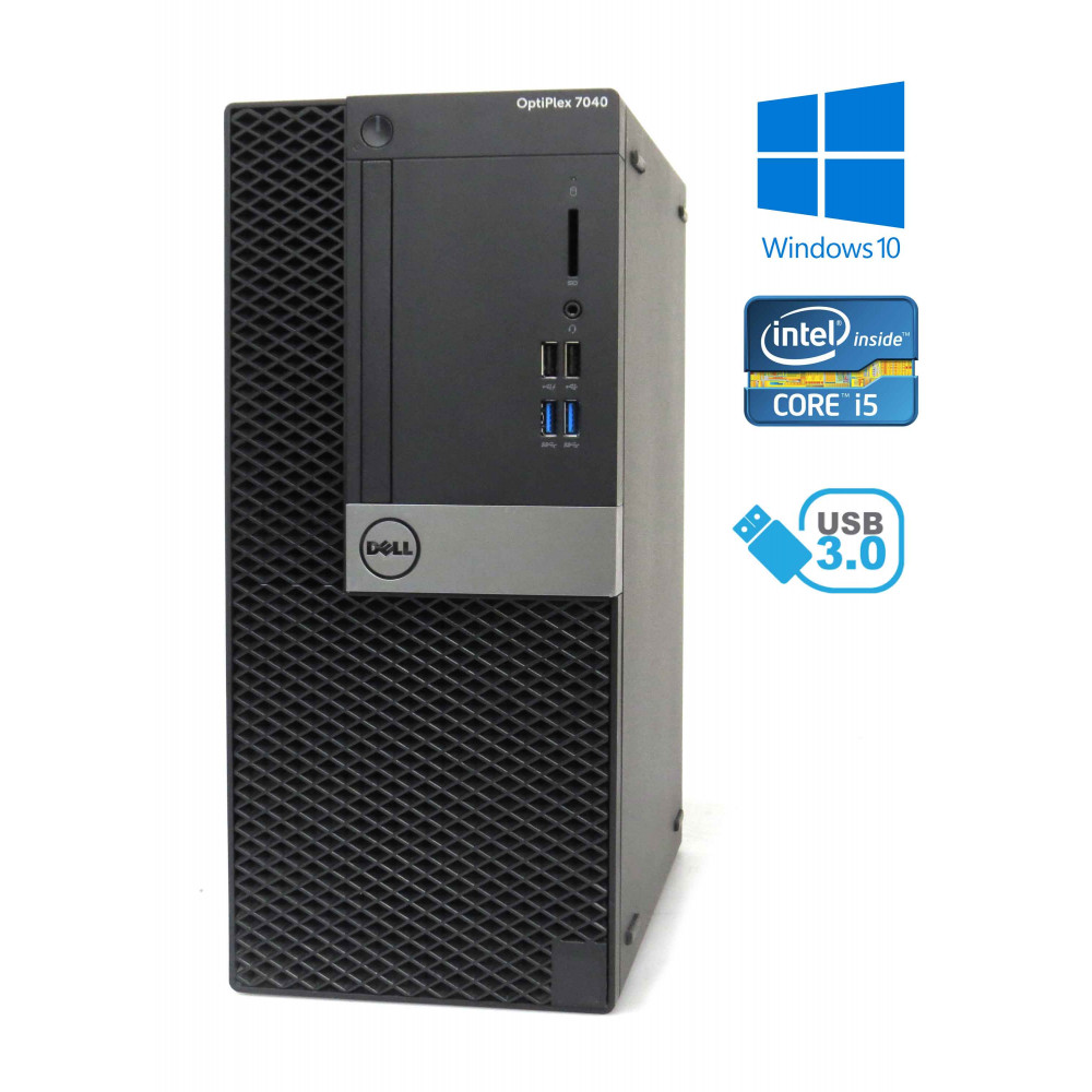 Dell Optiplex 7040 MT - Intel i5-6500/3.20GHz, 8GB RAM, 256GB SSD, Windows 10