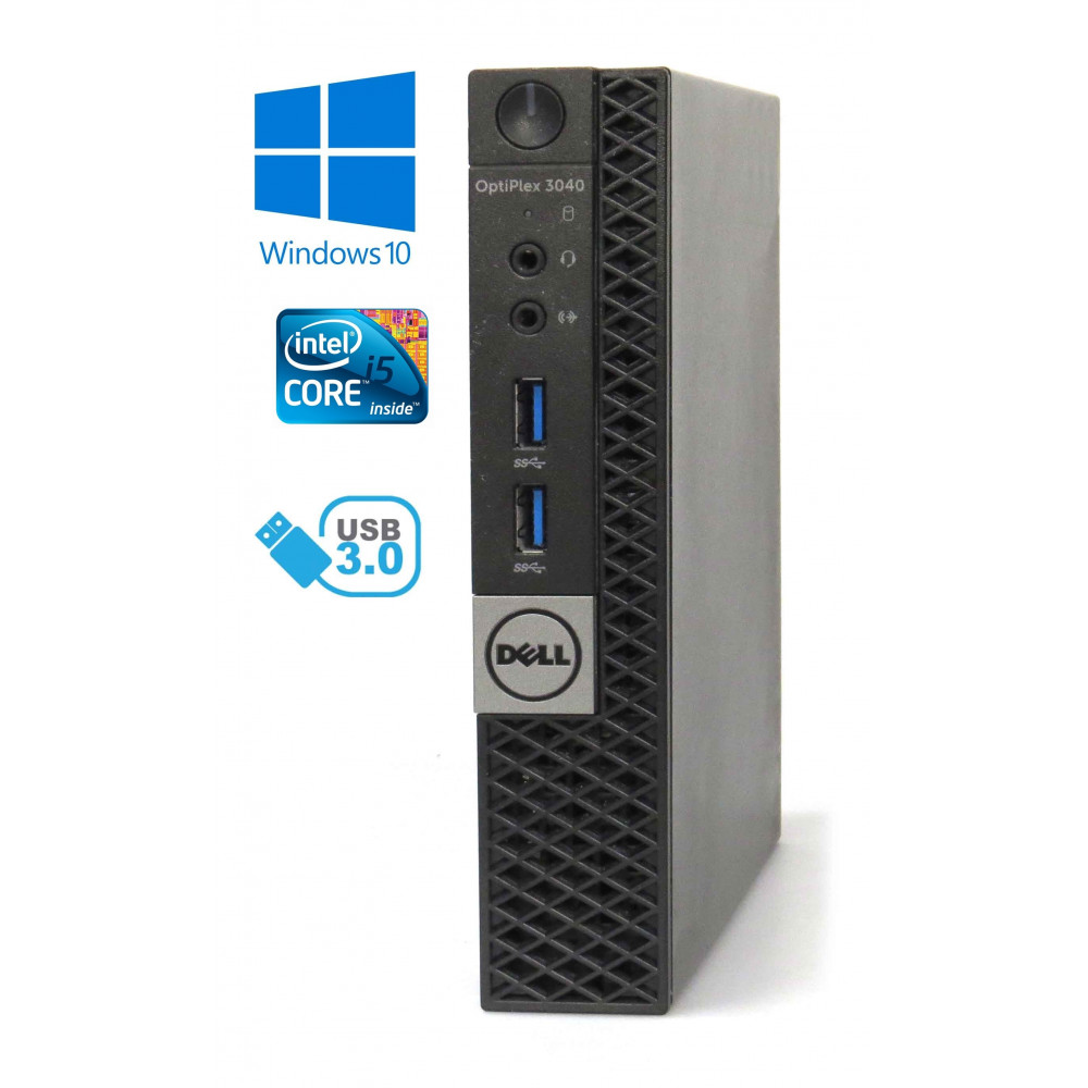 Dell Optiplex 3040 Micro - Intel i3-6100T/3.20GHz, 4GB RAM, 256GB SSD, Windows 10
