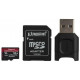 Kingston MicroSDXC 64GB Canvas React Plus + SD adaptér a čtečka karet