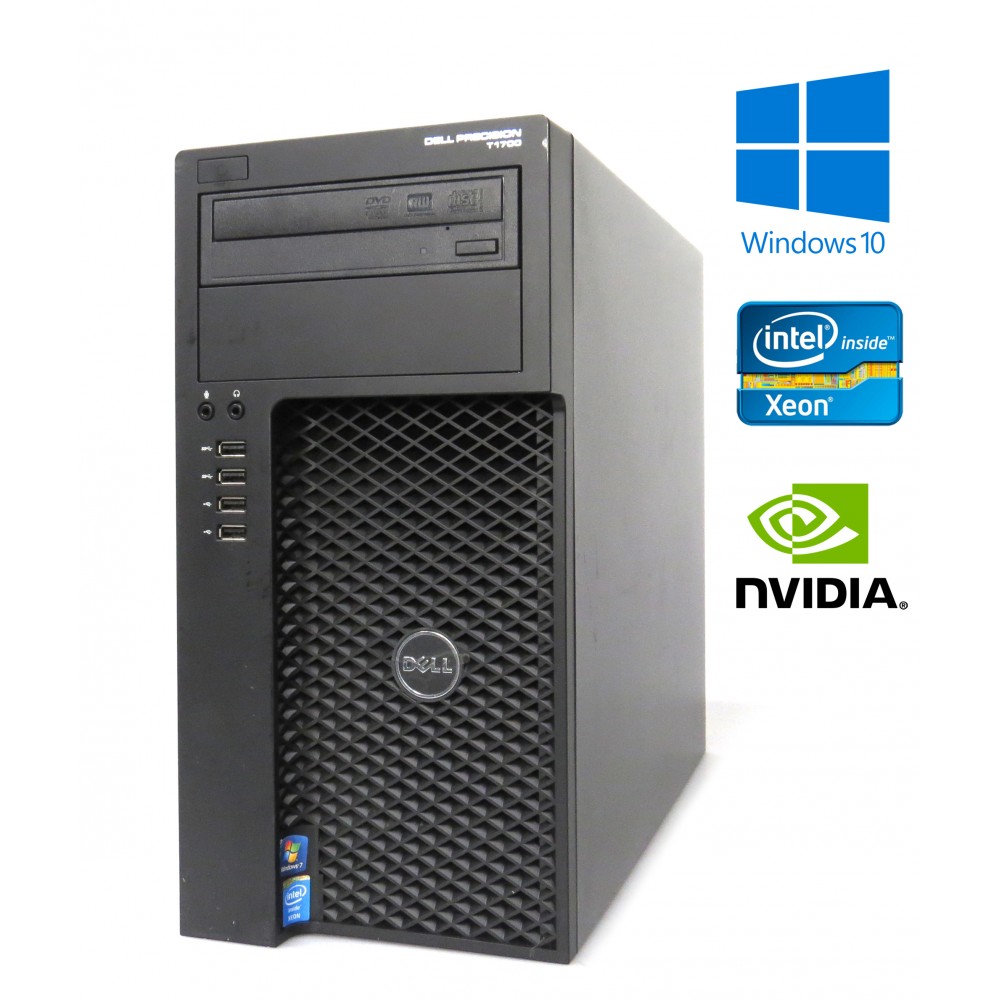 Dell Precision T1700 MT - Xeon E3-1220 v3, 16GB RAM, 256GB SSD, NVIDIA K2000, Windows 10